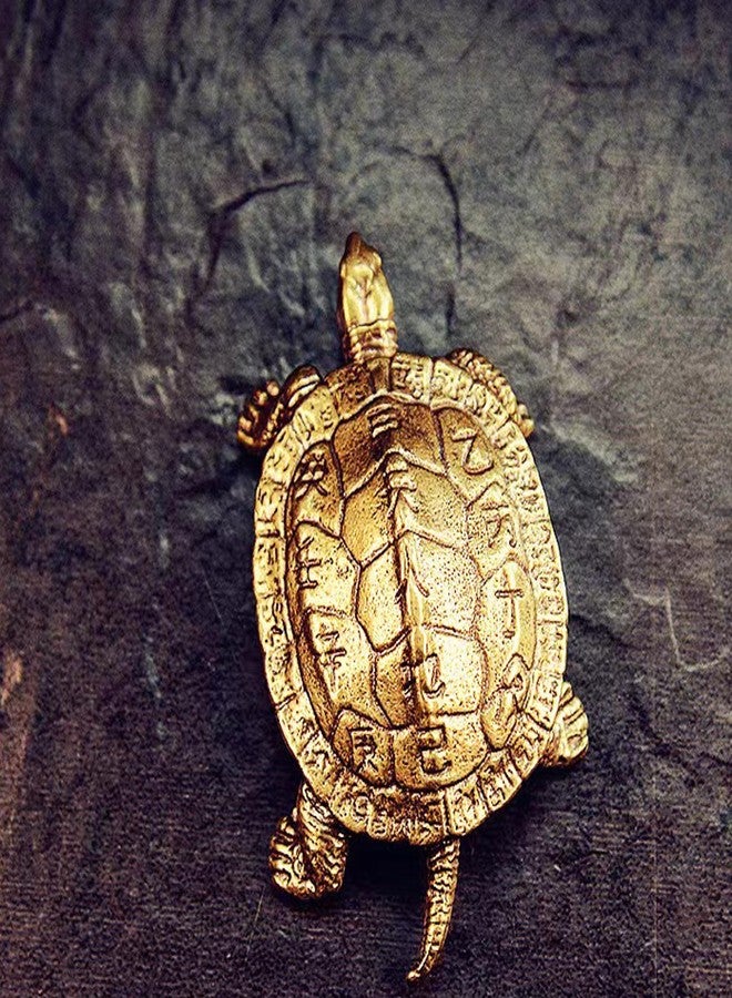 ALHBEJT Brass Turtle Brass Tortoise Statue Figure Home Office Decorative Ornament Collectible (1PCS) - Image 1